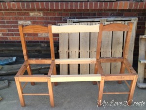 http://www.myrepurposedlife.com/2014/06/old-chairs-into-new-bench.html